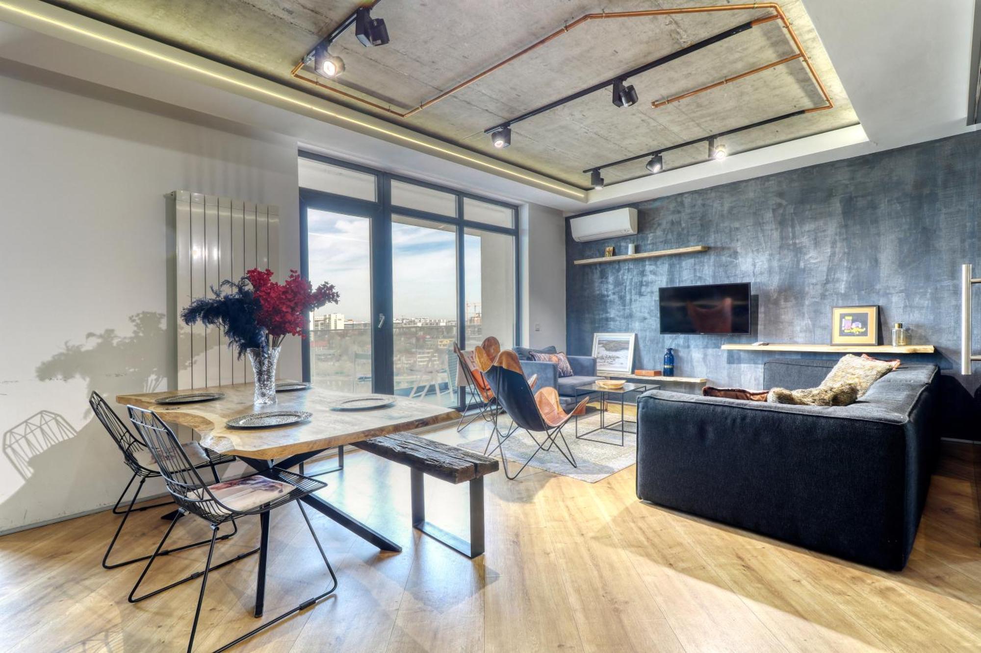 Penthouse Floreasca Bukarest Exteriör bild