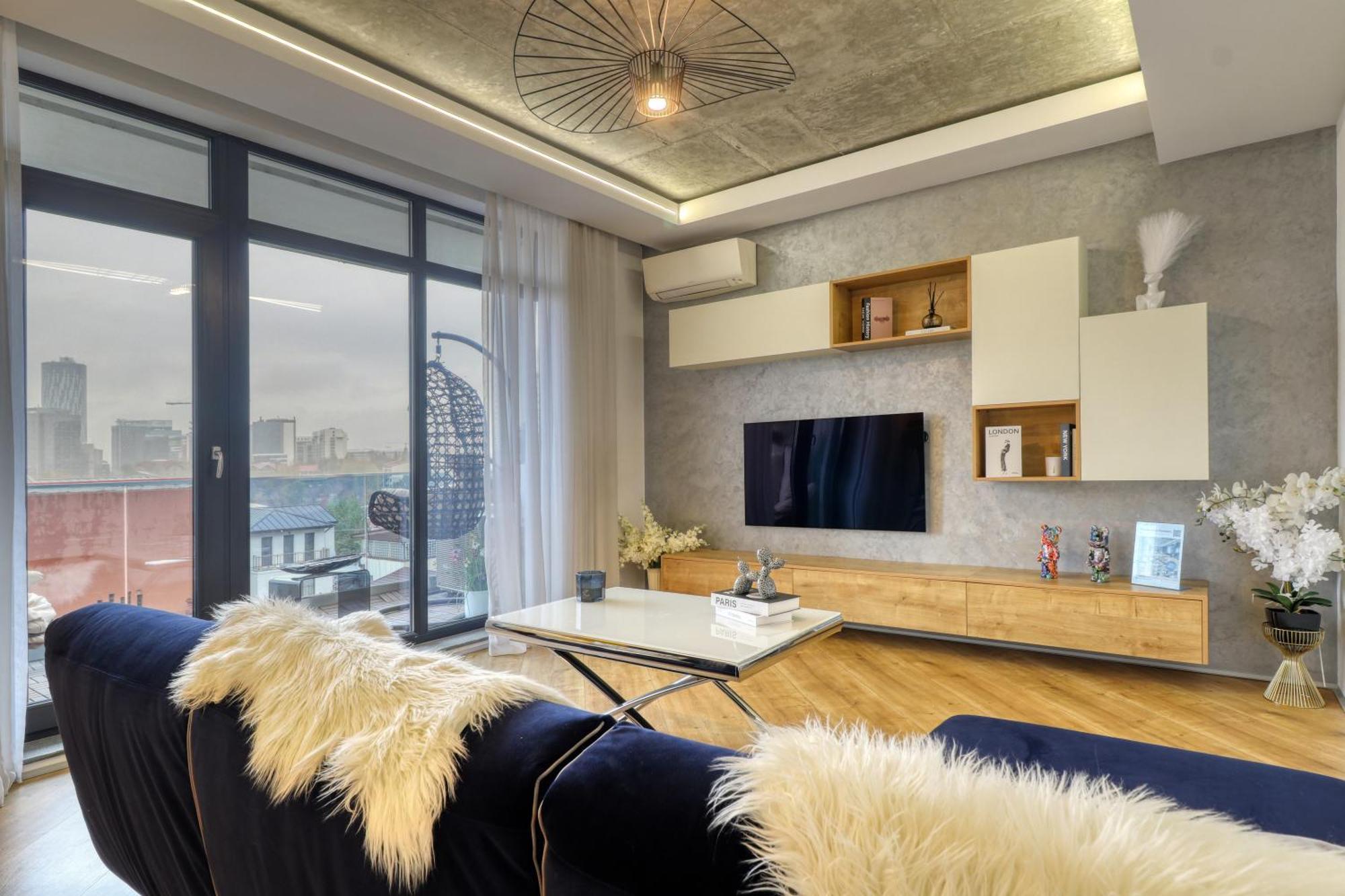 Penthouse Floreasca Bukarest Exteriör bild
