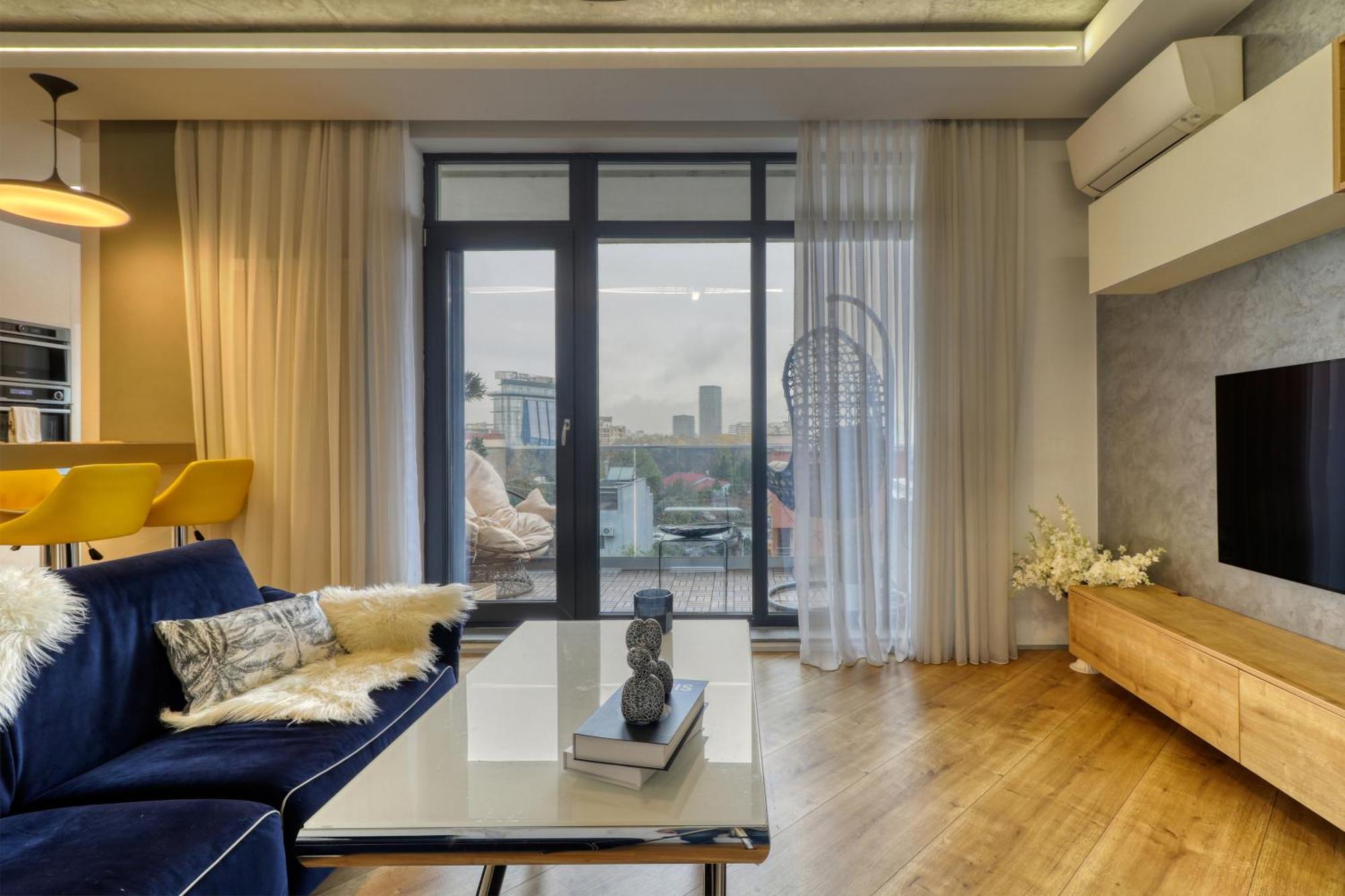 Penthouse Floreasca Bukarest Exteriör bild